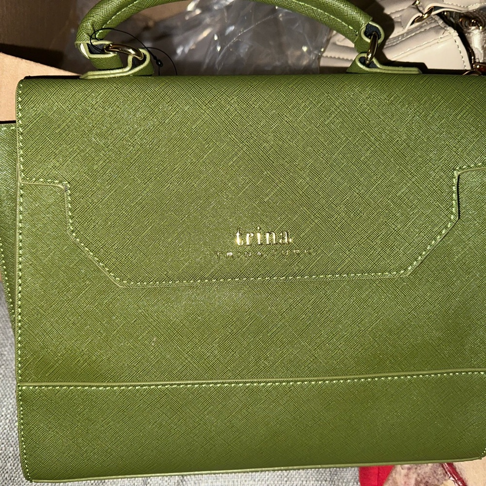Trina Turk Olive Green Satchel
